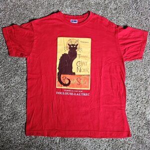Tournee Du Chat Noir Size Large Musical Red Short Sleeve Broadway Shirt